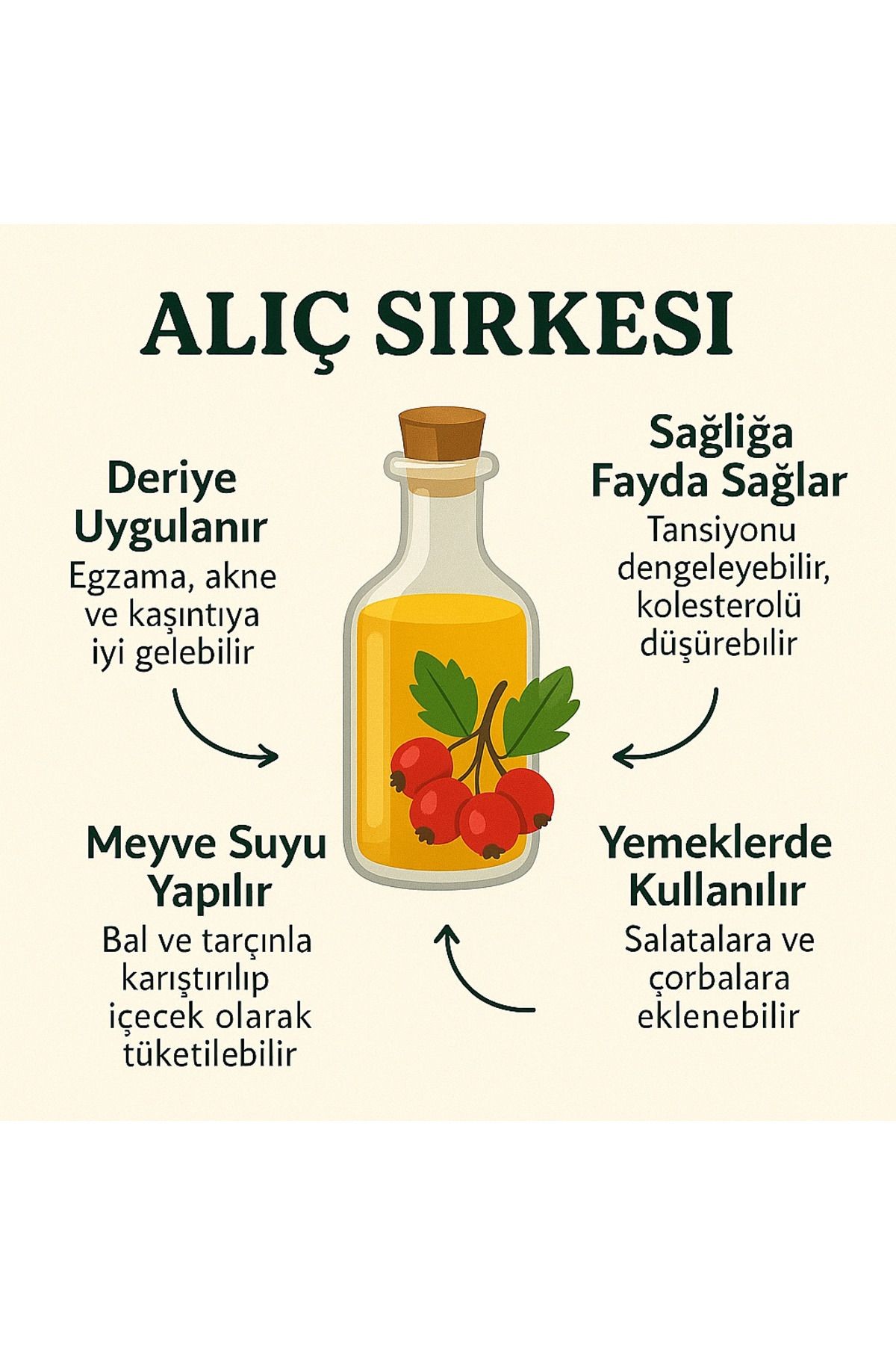 Çelebizade %100 Doğal Alıç Sirkesi 500 ml – Katkısız, Geleneksel Yöntemle Fermente