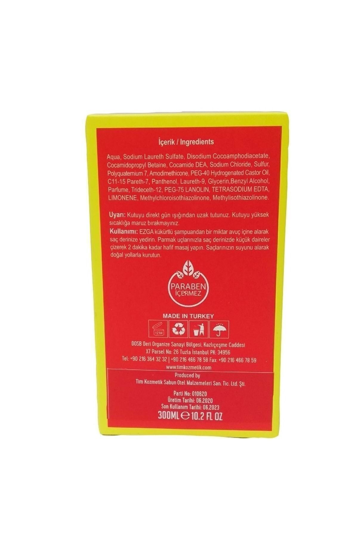 Egzema Kükürtlü Şampuan 300 Ml