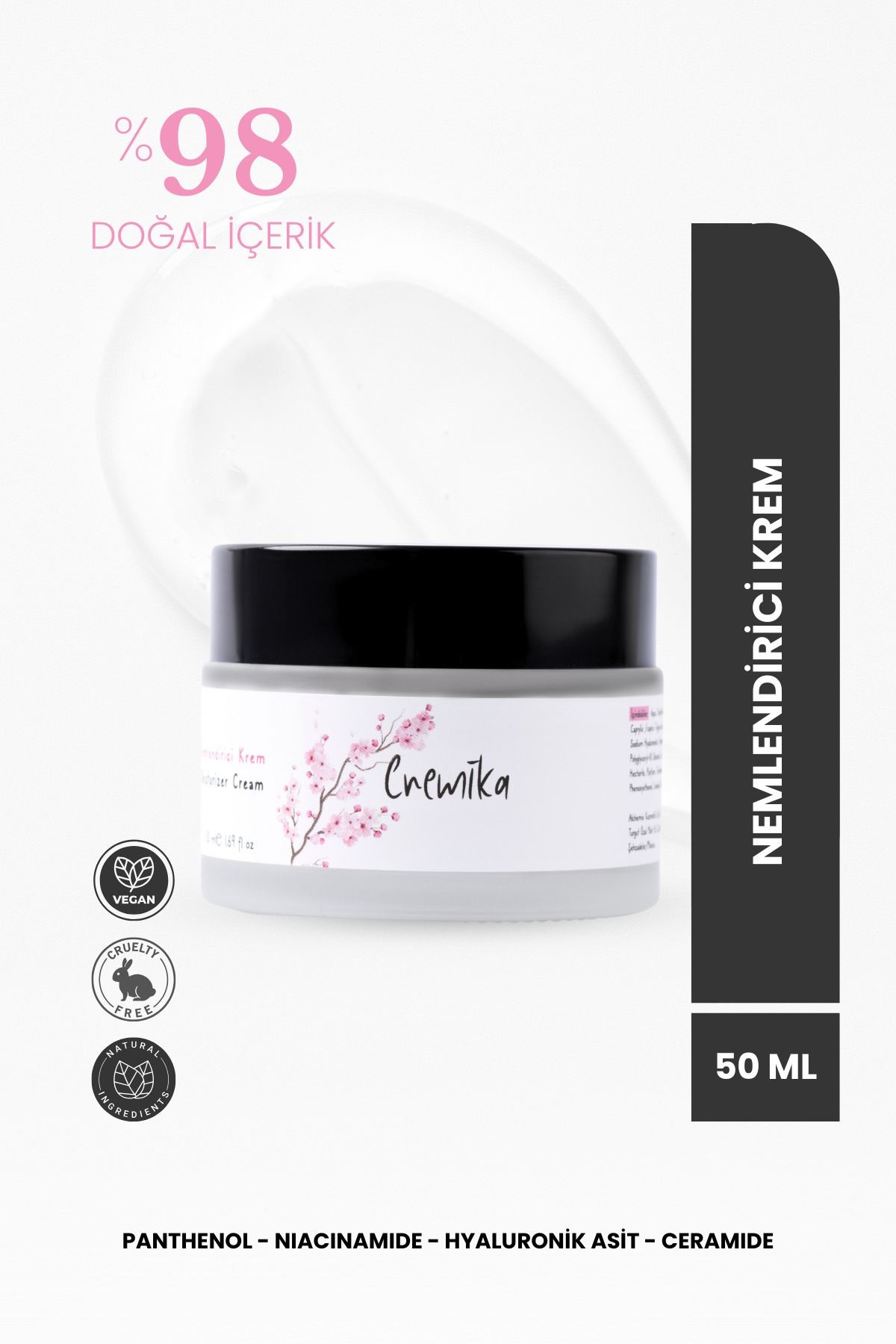 Nemlendirici Yüz Kremi 50 Ml-onarıcı, Su Bazlı Tazeleyici, Non-komedojenik, Tüm Cilt Tiplerine Uygun