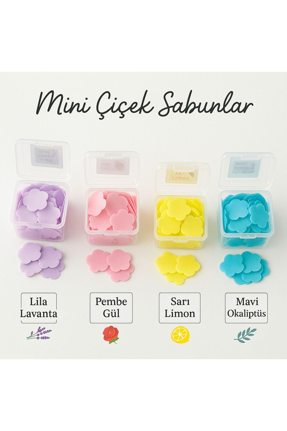Sihirli Sabun 4 Lü 400 Yaprak Pembe - Beyaz - Sarı - Mavi