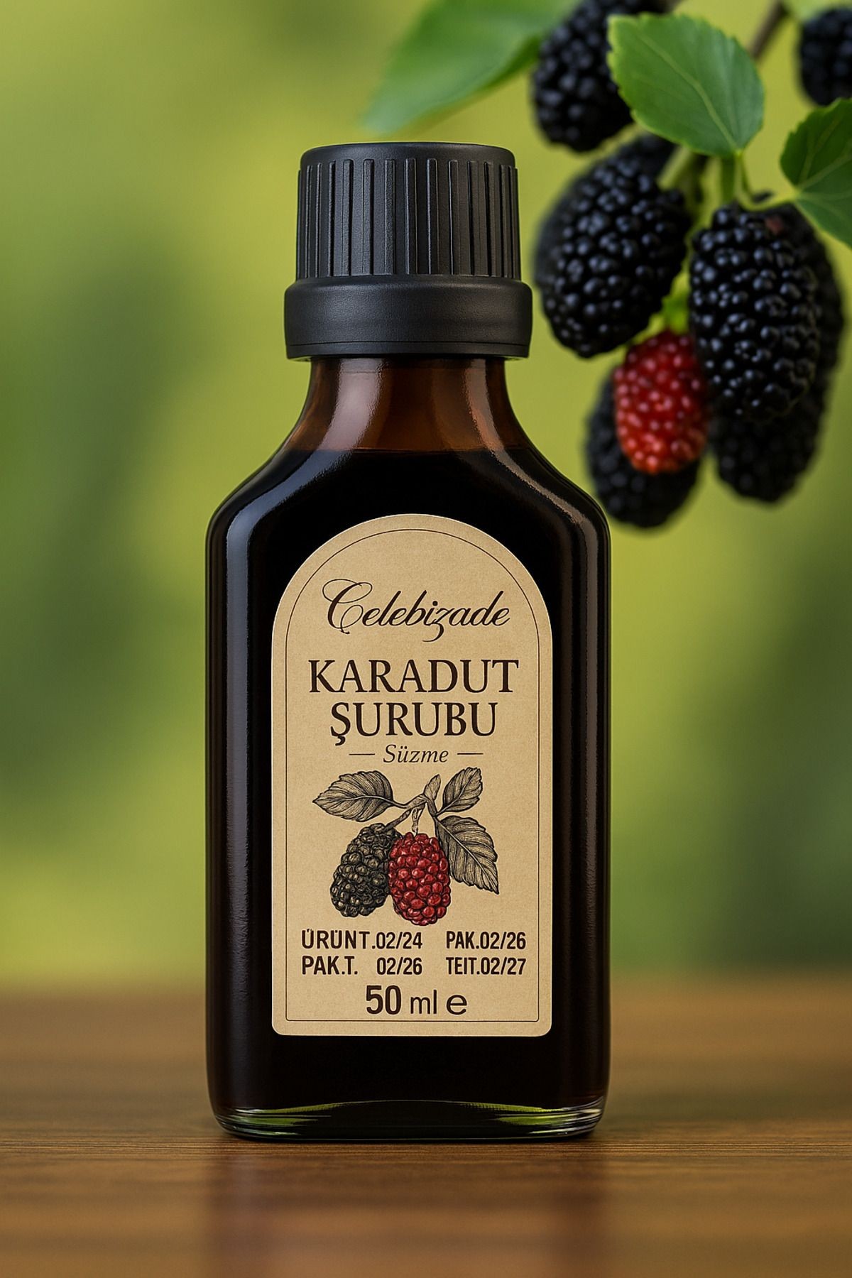Karadut Şurubu / Karadut Özü – 50 ml – Doğal Konsantre Meyve