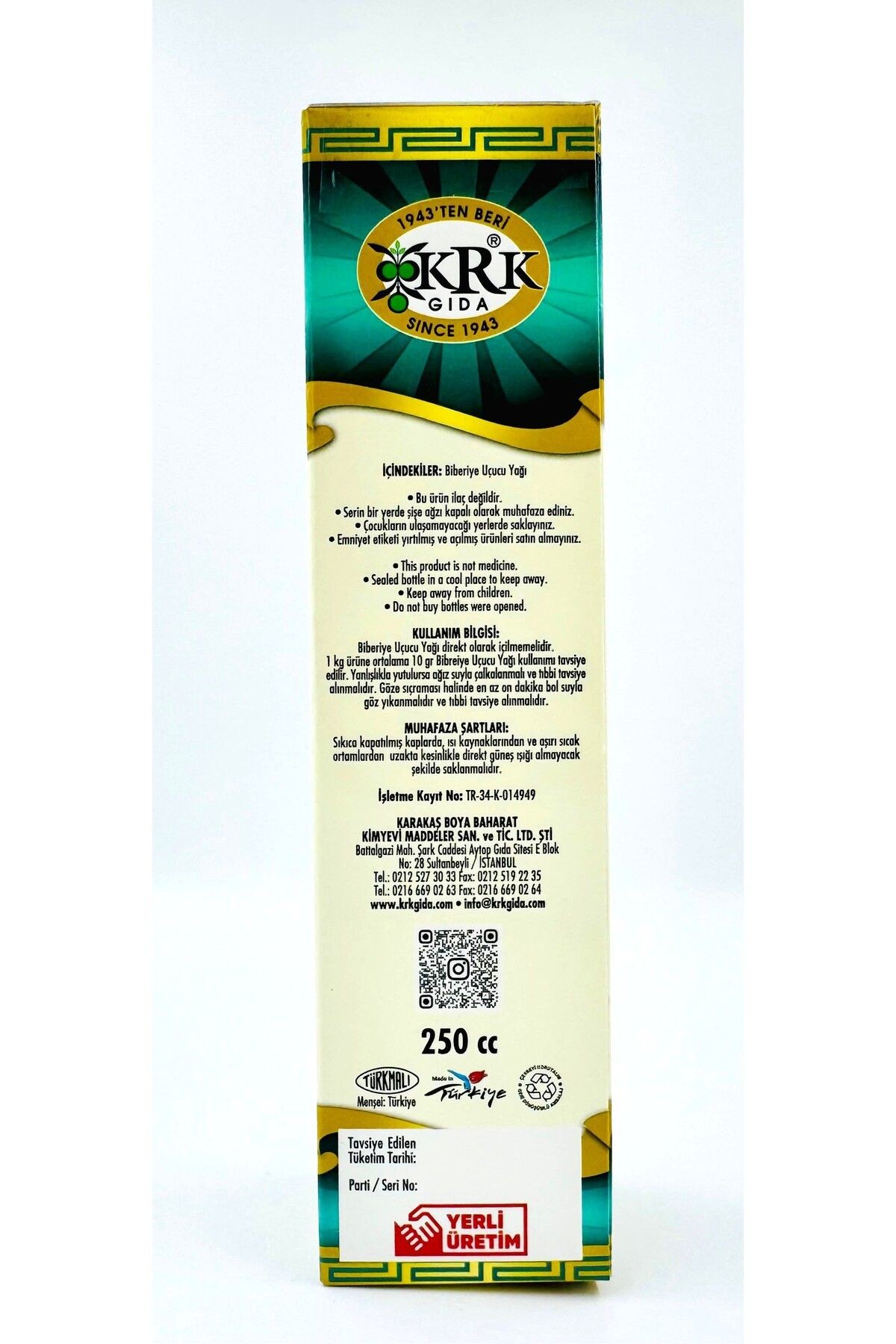 Biberiye Uçucu Yağı Rosmarinus officinalis 250 ml