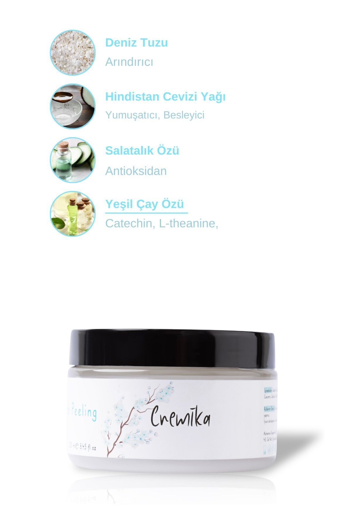 Cremika 3’lü Yüz Bakım Seti-Çay Ağacı Temizleme Jeli,Ölmez Çiçek Serum,Niacinamide Nemlendirici Krem