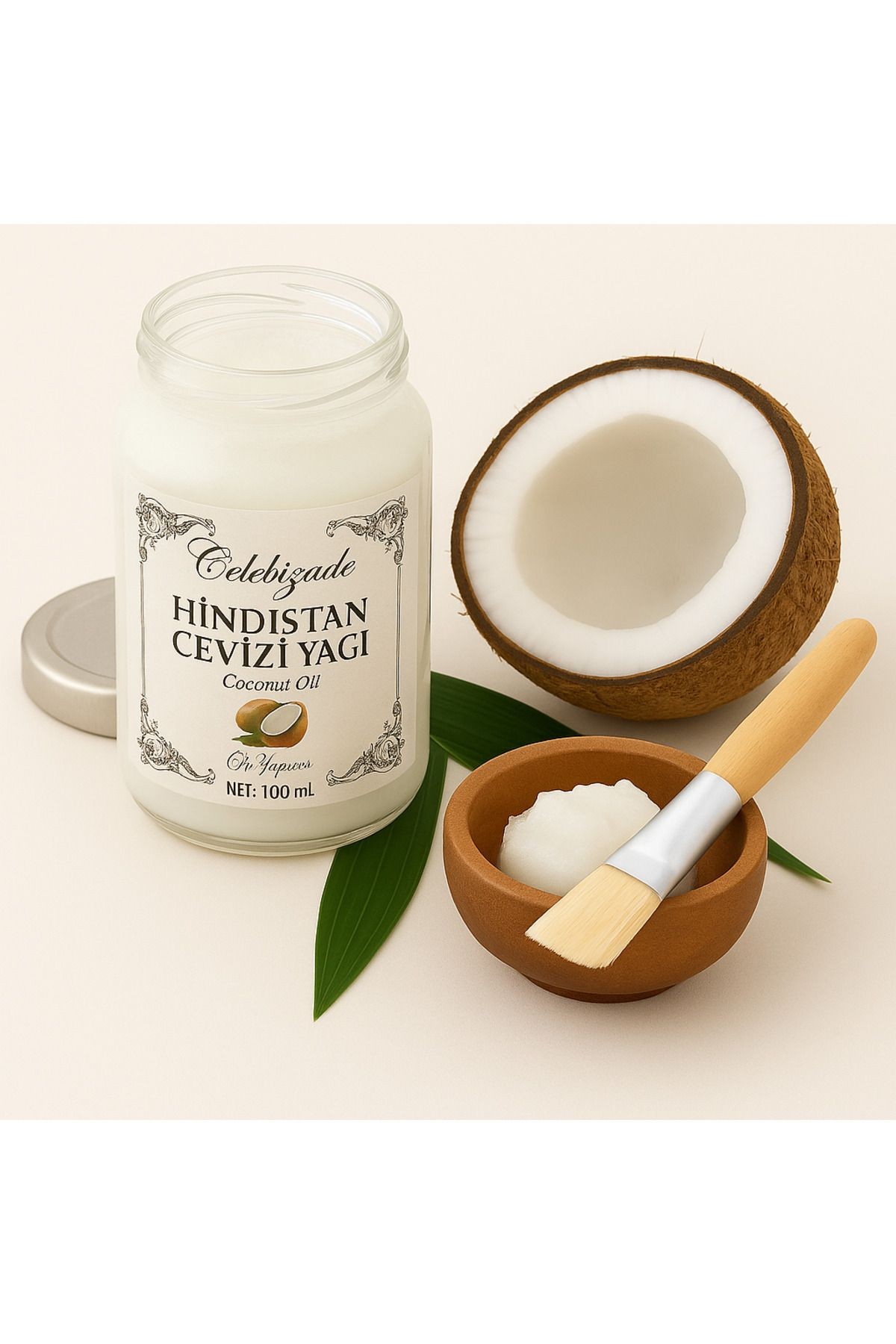 Çelebizade %100 Doğal Hindistan Cevizi Yağı 100 ml – Cilt, Saç ve Yemeklik Kullanıma Uygun