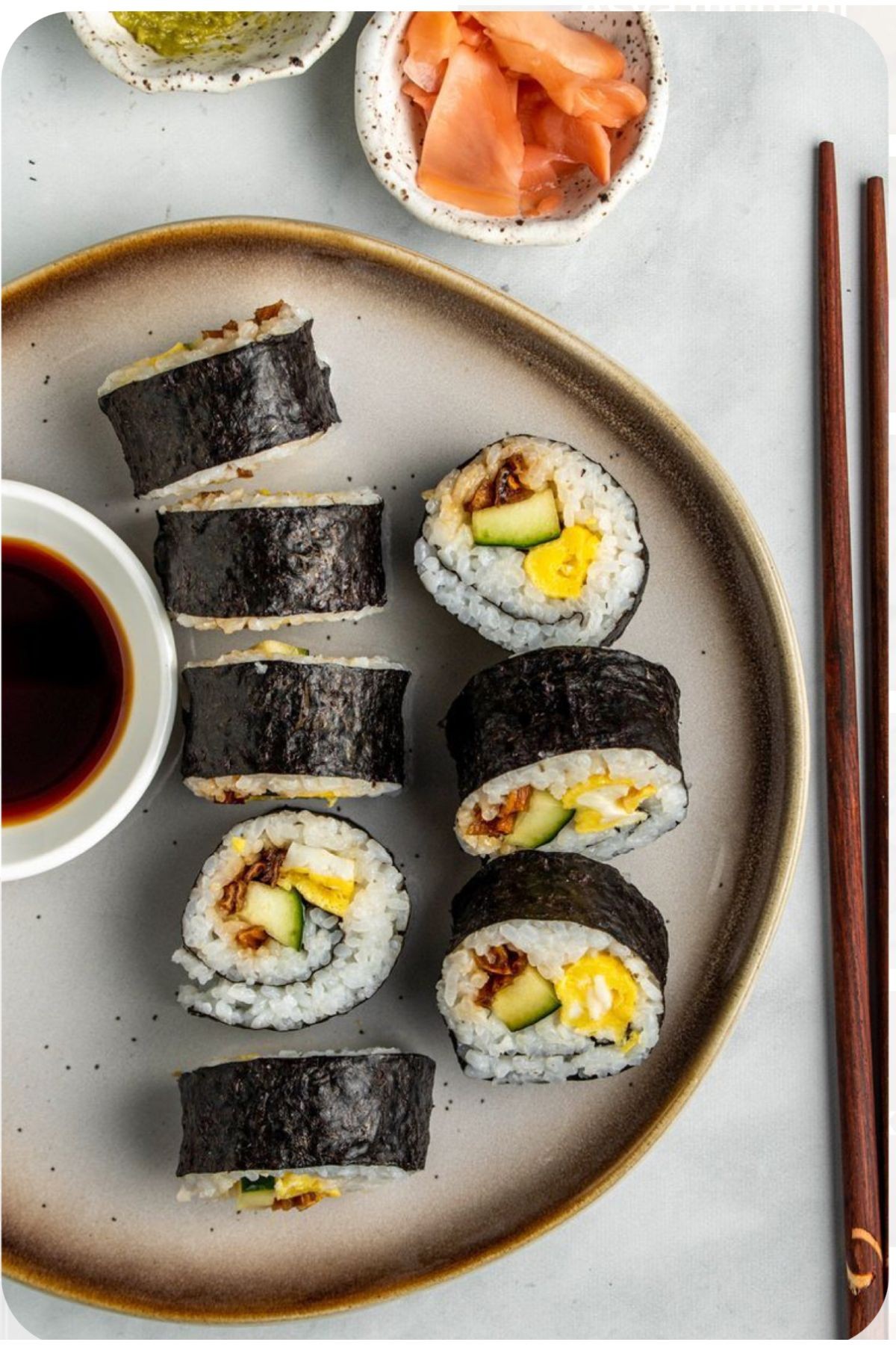 Sushi Seti - Pirinç Yufkası 100g + 5’li Nori Yosunu + Hediye Çubuk