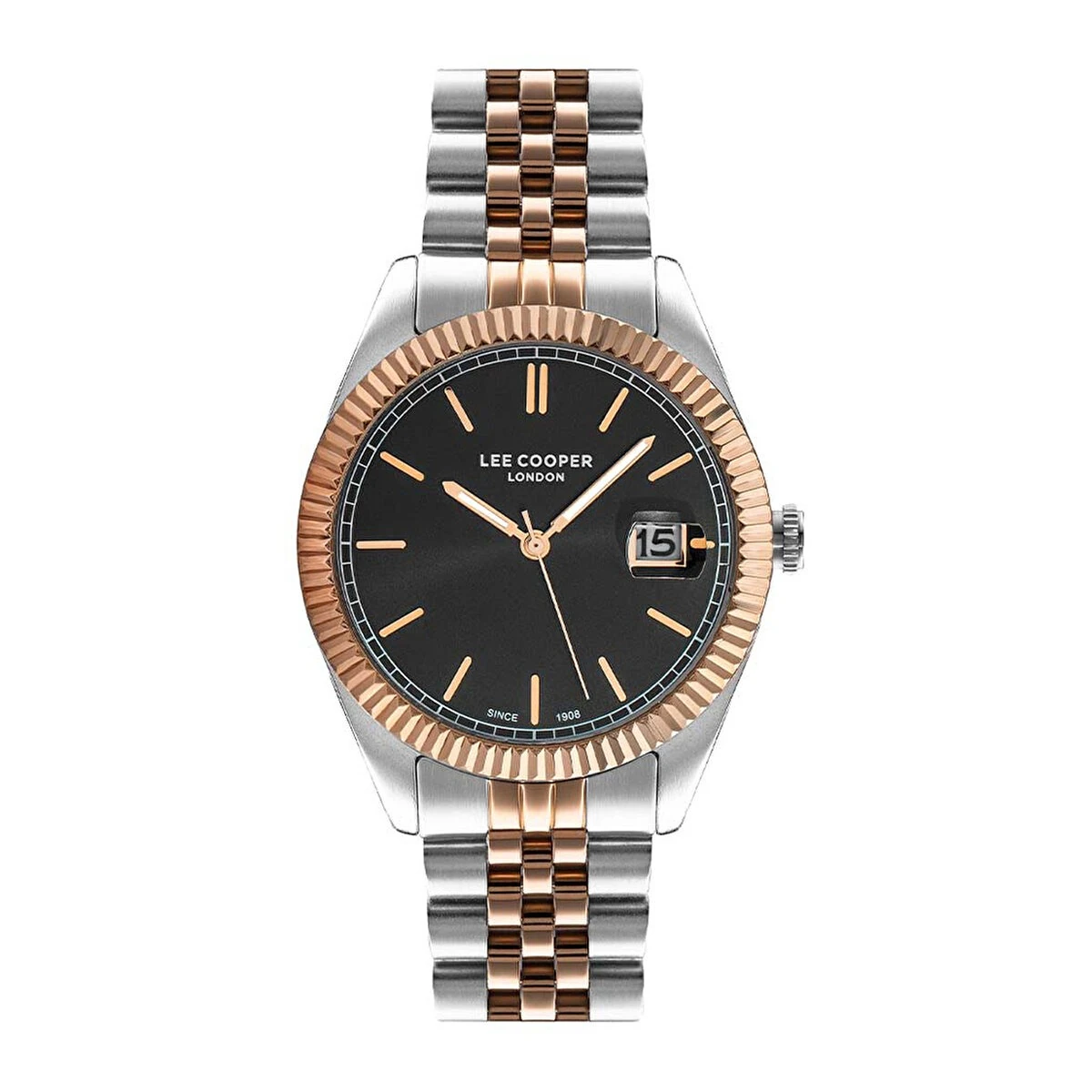 Lee Cooper LC07215.550 London Seri Şık Çelik Kordon 3 ATM Mineral Cam Erkek Saat