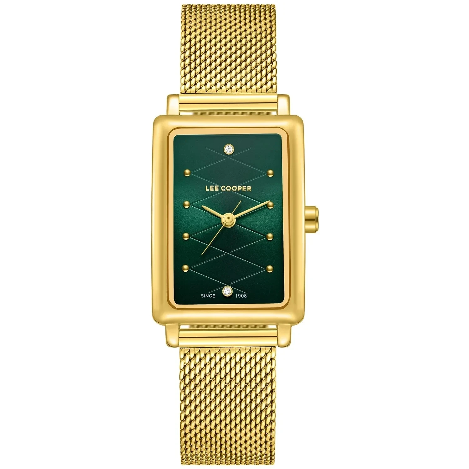 Lee Cooper LC08076.170 Altın Renk Hasır Kordon 3 ATM Mineral Cam Kadın Kol Saat