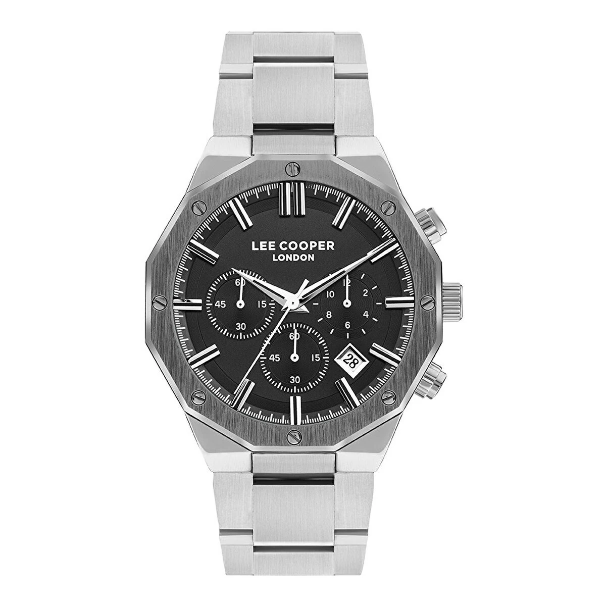 Lee Cooper LC07807.350 Metal Gümüş Renk Kordon 3 ATM Mineral Cam Erkek Kol Saat