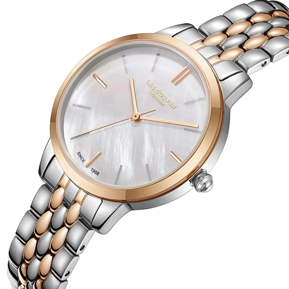 Lee Cooper LC07941.520 London Seri Metal Kordon 3 ATM Mineral Cam Kadın Saat