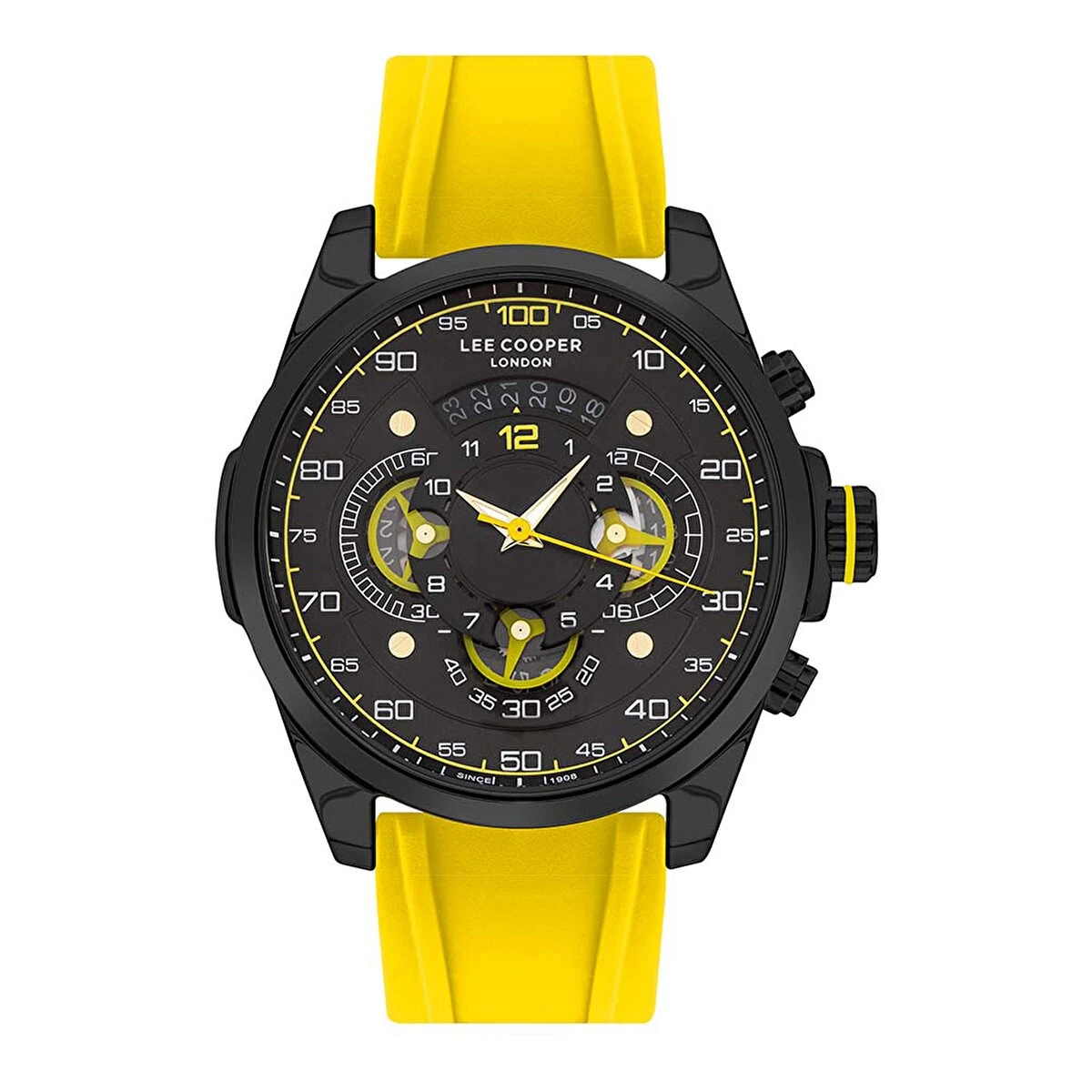 Lee Cooper LC07432.657 London Seri Şık Silikon Kordon 5 ATM Mineral Cam Erkek Saat