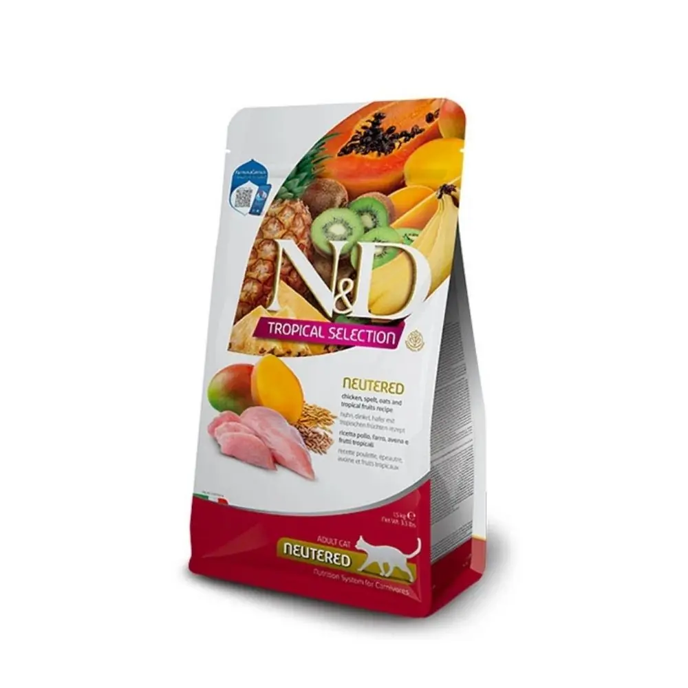 N&D Tropical Selection Tavuklu Kısırlaştırılmış Kedi Maması 1,5 Kg