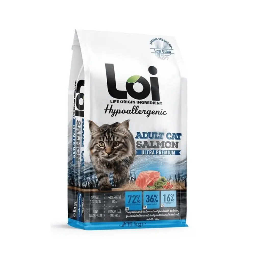 Loi Yetişkin Somonlu Kuru Kedi Maması  - 15 KG