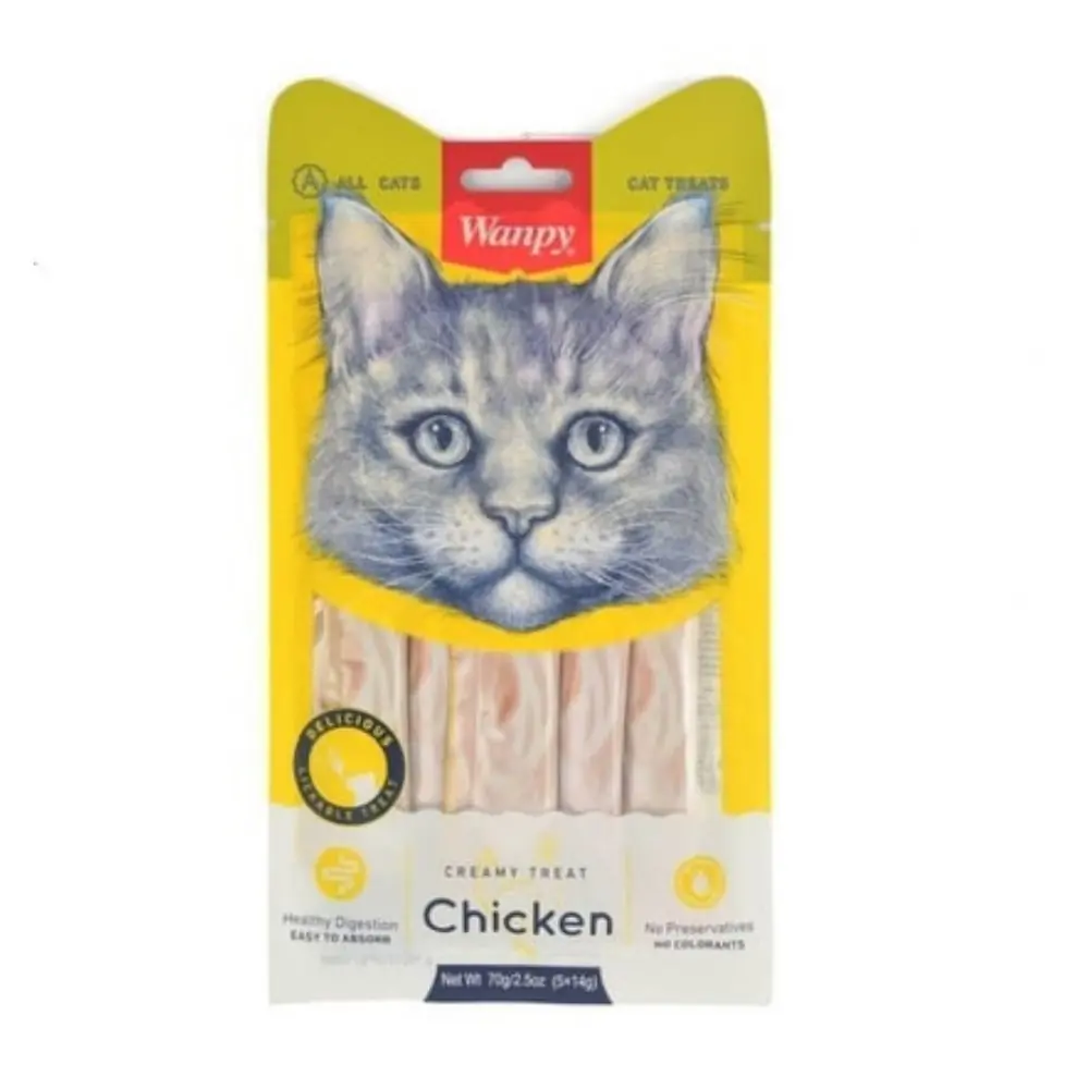 Wanpy Tavuklu Likit Kedi Ödülü 5 X 14 Gr