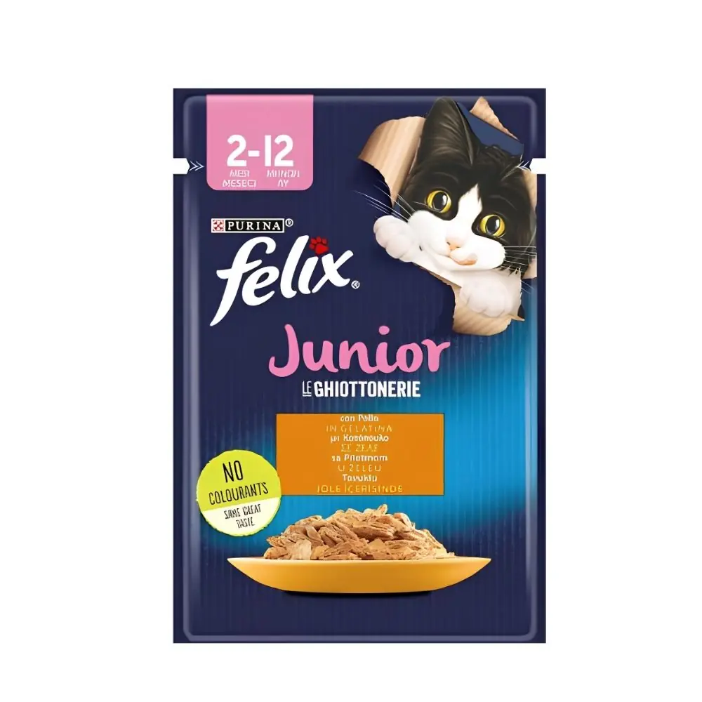 Felix Junior Tavuklu Yavru Yaş Kedi Maması 85 Gr