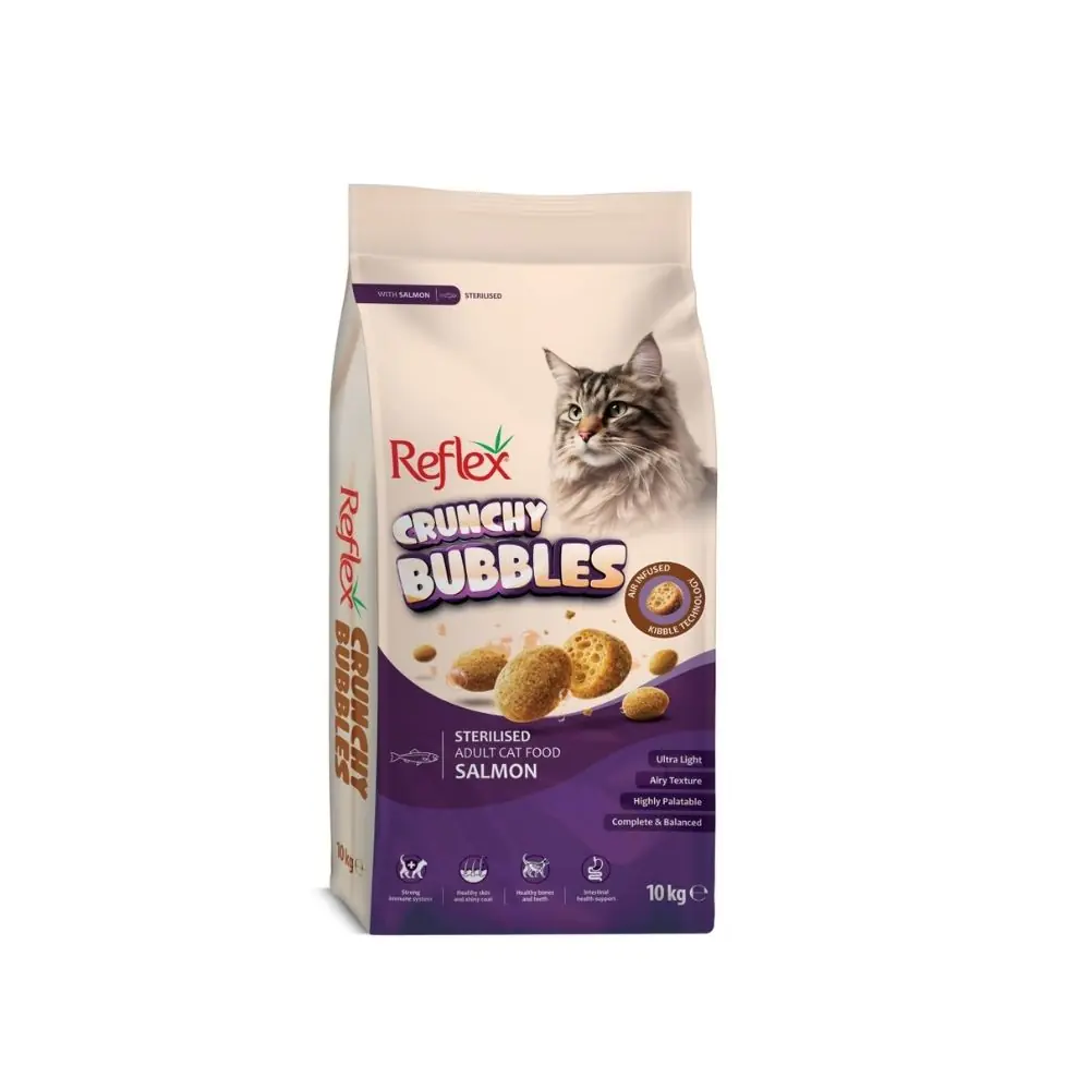Reflex Crunchy Bubbles Somonlu Kısırlaştırılmış Kedi Maması 10 Kg