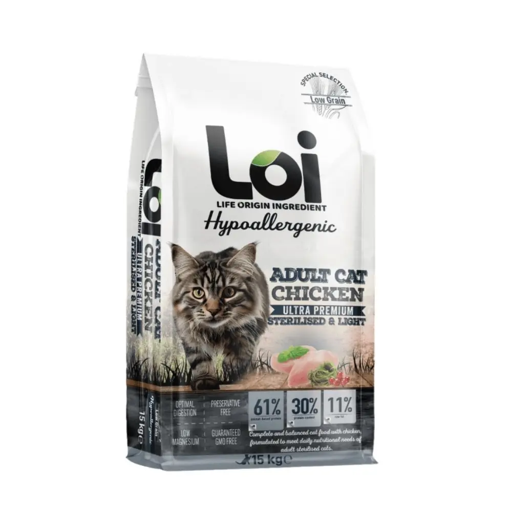 Loi Yetişkin Kısır Tavuklu Kuru Kedi Maması - 15 KG