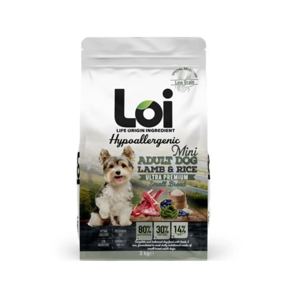 Loi Mini Irk Yetişkin Kuzu Etli Kuru Köpek Maması