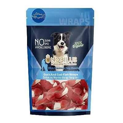 Nobilus Ördek Etli ve Morina Balıklı Sargılı Köpek Ödül Maması 80gr