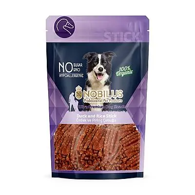 Nobilus Ördek Etli ve Pirinçli Köpek Ödül Çubuğu 80gr