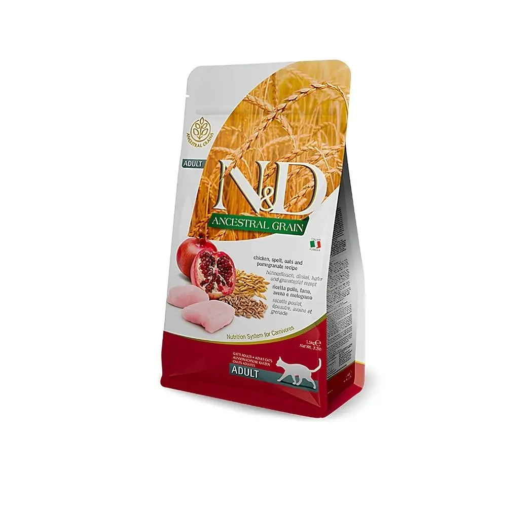 N&D Düşük Tahıllı Tavuk Etli ve Narlı Yetişkin Kedi Maması 1,5 Kg