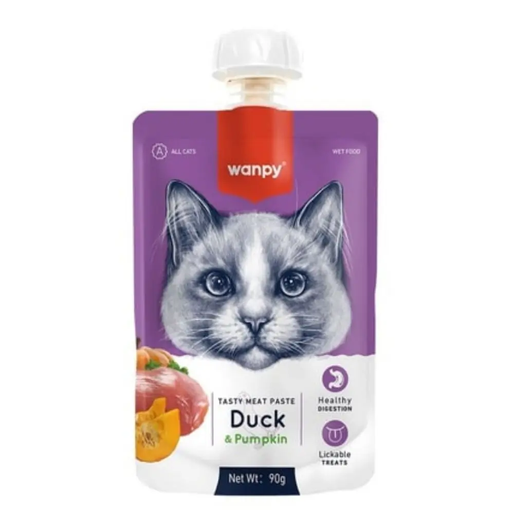 Wanpy Taze Ördekli & Bal Kabaklı Kedi Et Ezmesi 90 Gr
