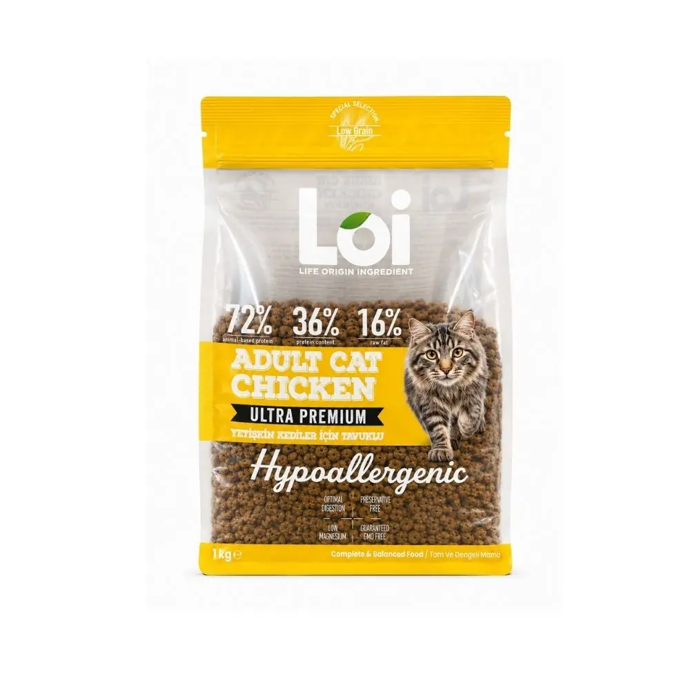 Loi Yetişkin Tavuklu Kuru Kedi Maması - 1 KG