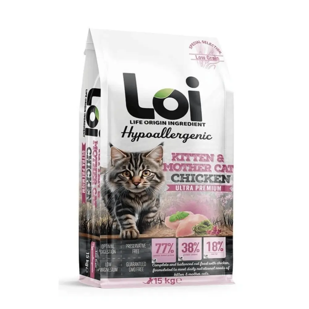 Loi Yavru Tavuklu Kuru Kedi Maması - 15 KG