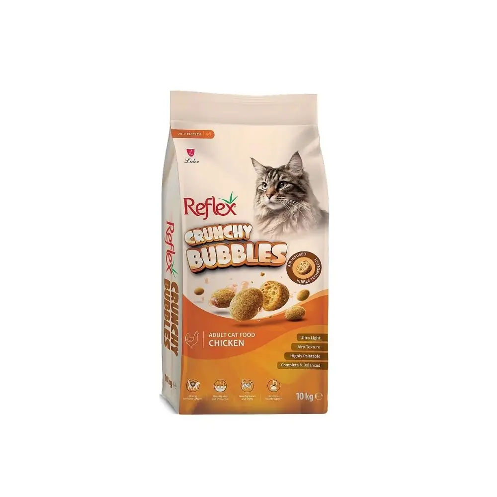 Reflex Crunchy Bubbles Tavuklu Yetişkin Kedi Maması 10 Kg