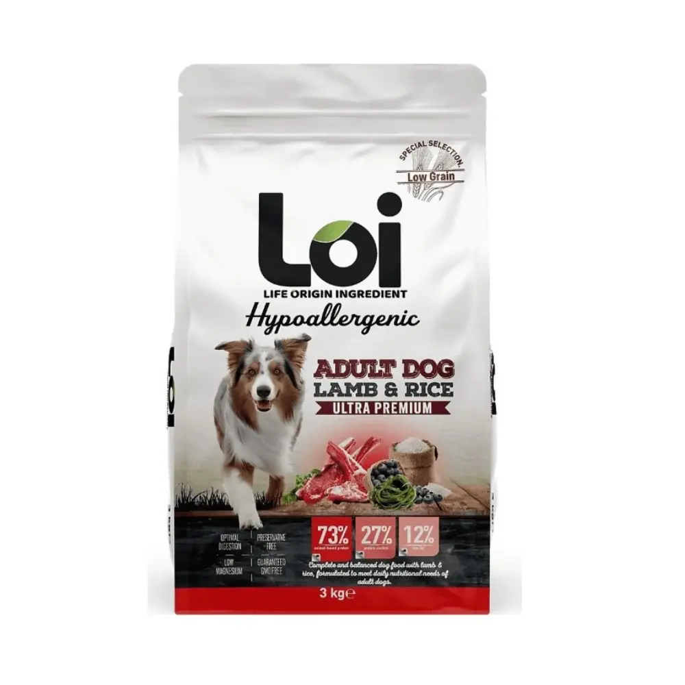  Loi Yetişkin Kuzu Etli Kuru Köpek Maması