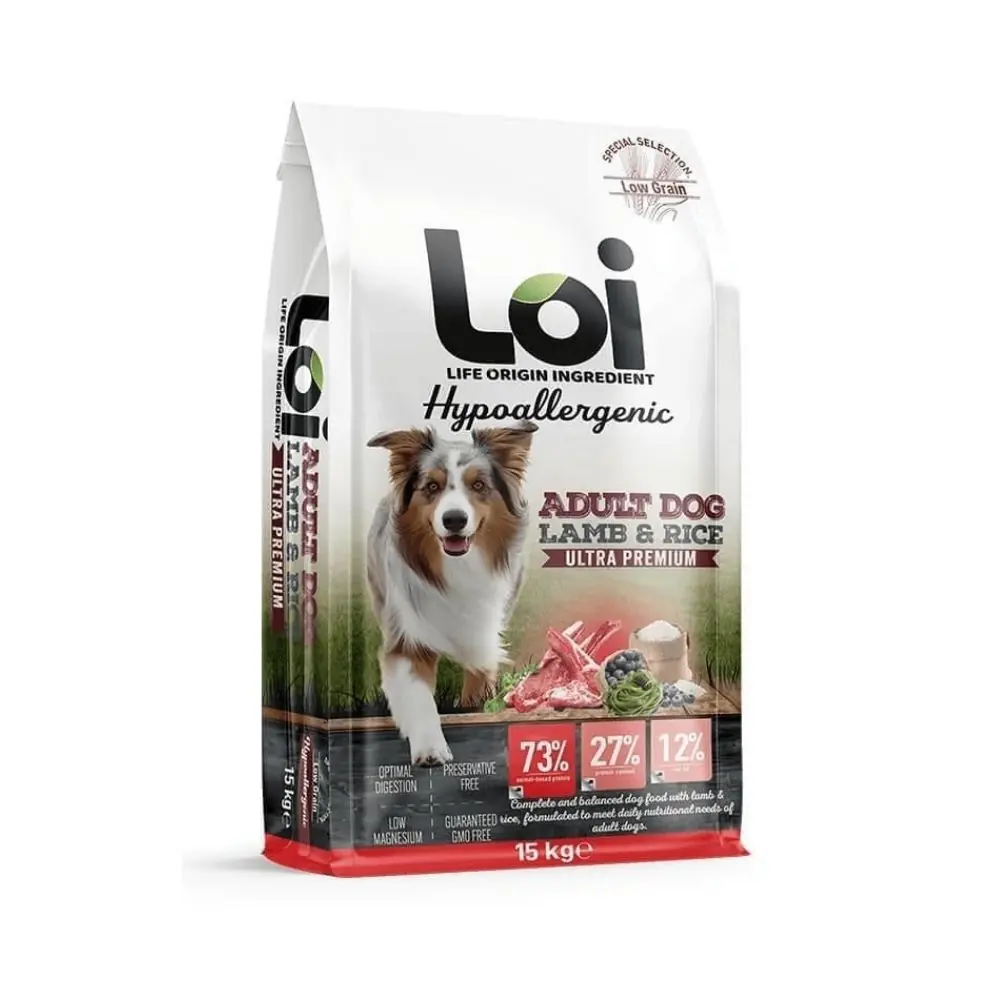  Loi Yetişkin Kuzu Etli Kuru Köpek Maması - 15 KG