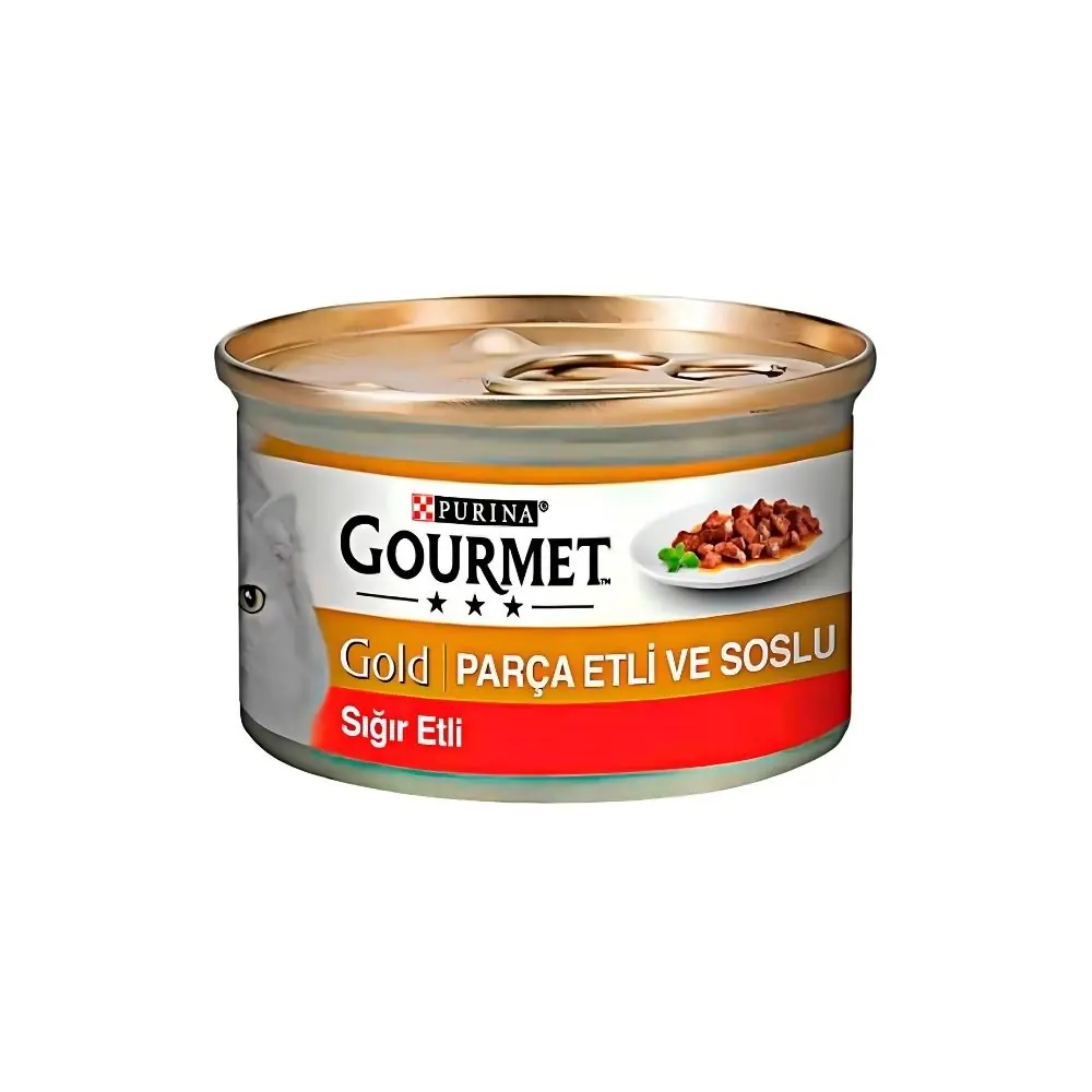 Gourmet Gold Parça Sığır Etli Kedi Konservesi 85 Gr