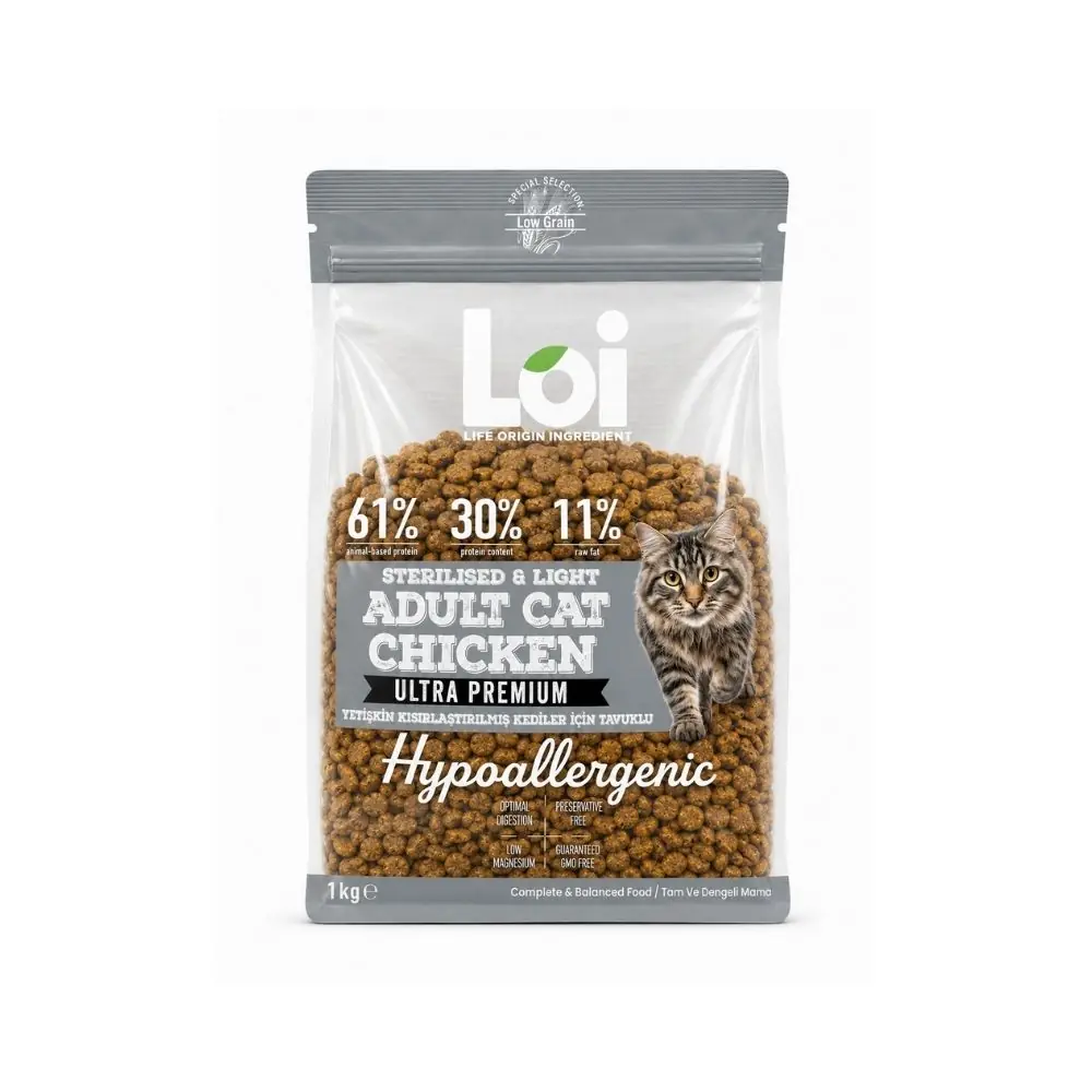 Loi Yetişkin Kısır Tavuklu Kuru Kedi Maması - 1 KG