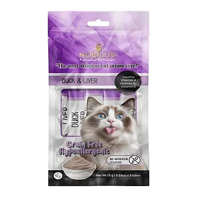  Nobilus Ördek Ve Ciğerli Kedi Krema Ödülü 5X15gr