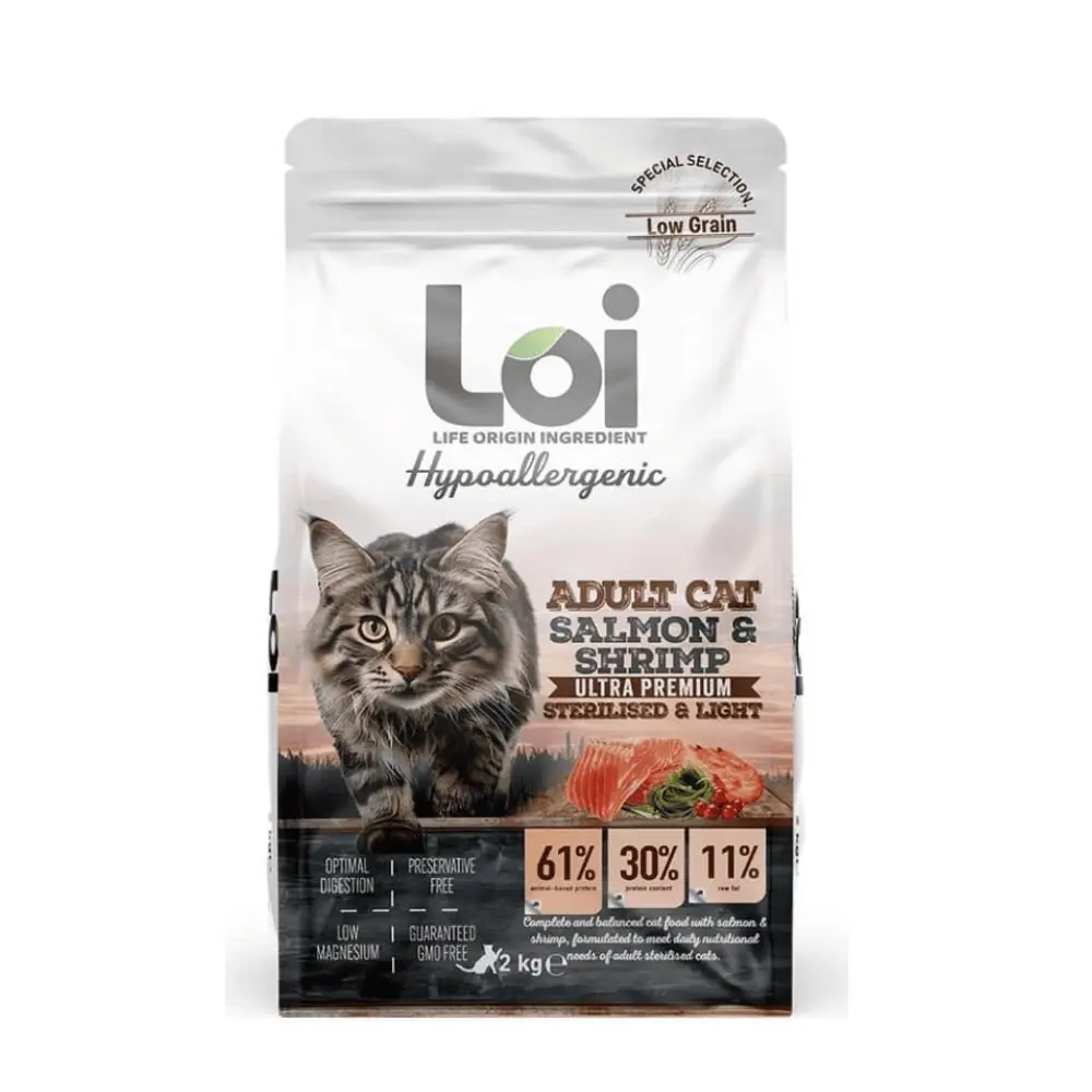 Loi Yetişkin Kısır Somon Ve Karidesli Kuru Kedi Maması