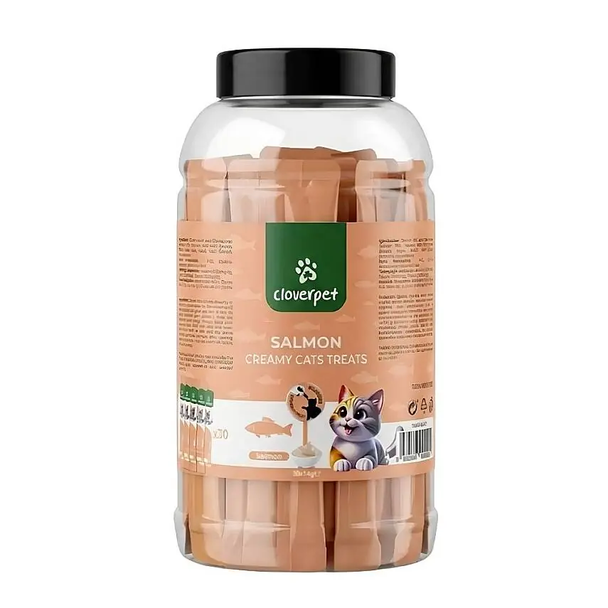 Cloverpet Kavanoz Krema Somonlu 30x14 Gr