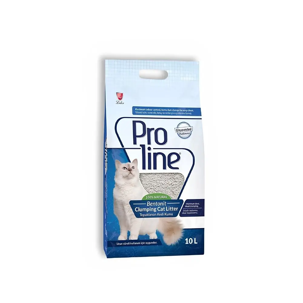 Proline Bentonit Doğal Kokusuz Kedi Kumu 10 Lt