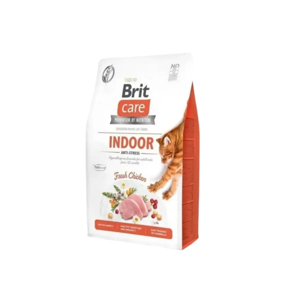 Brit Care Indoor Hypo-Allergenic Stres Azaltıcı Tahılsız Kedi Maması 2 Kg