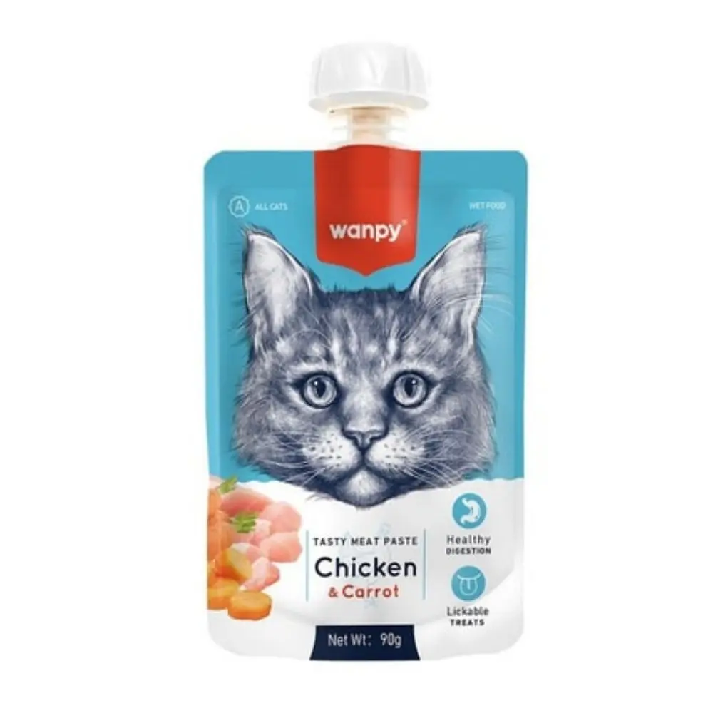 Wanpy Taze Tavuklu & Havuçlu Kedi Et Ezmesi 90 Gr