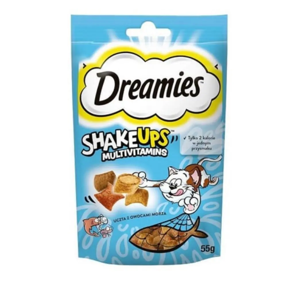 Dreamies Shake Ups Seafood Kedi Ödülü 55 Gr