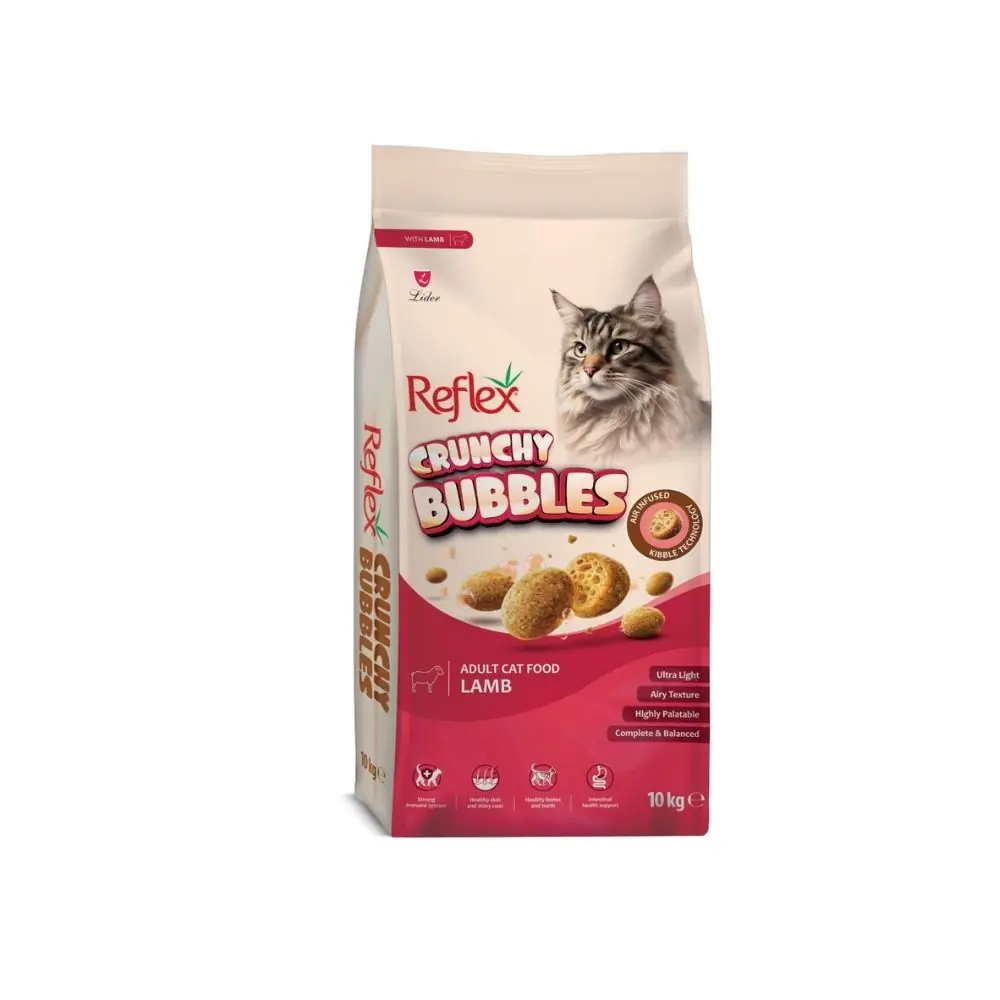 Reflex Crunchy Bubbles Kuzu Etli Yetişkin Kedi Maması 10 Kg