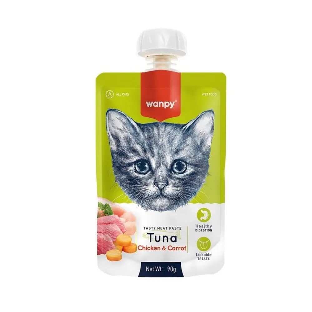 Wanpy Tuna Balıklı & Tavuklu Kedi Et Ezmesi 90 Gr