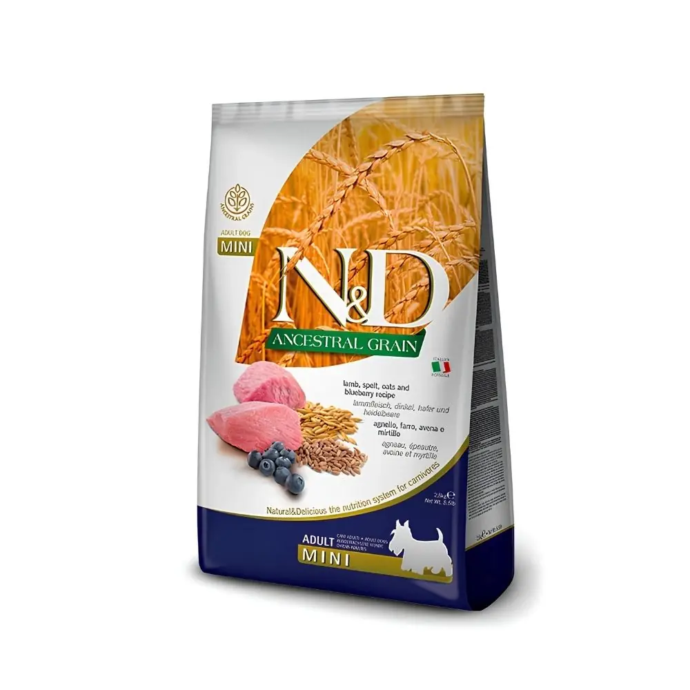 N&D Düşük Tahıllı Kuzu Etli ve Yaban Mersinli Küçük Irk Yetişkin Köpek Maması 2,5 Kg