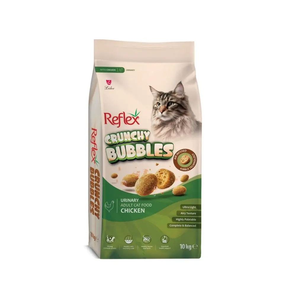Reflex Crunchy Bubbles Üriner Sistem Tavuklu Yetişkin Kedi Maması 10 Kg