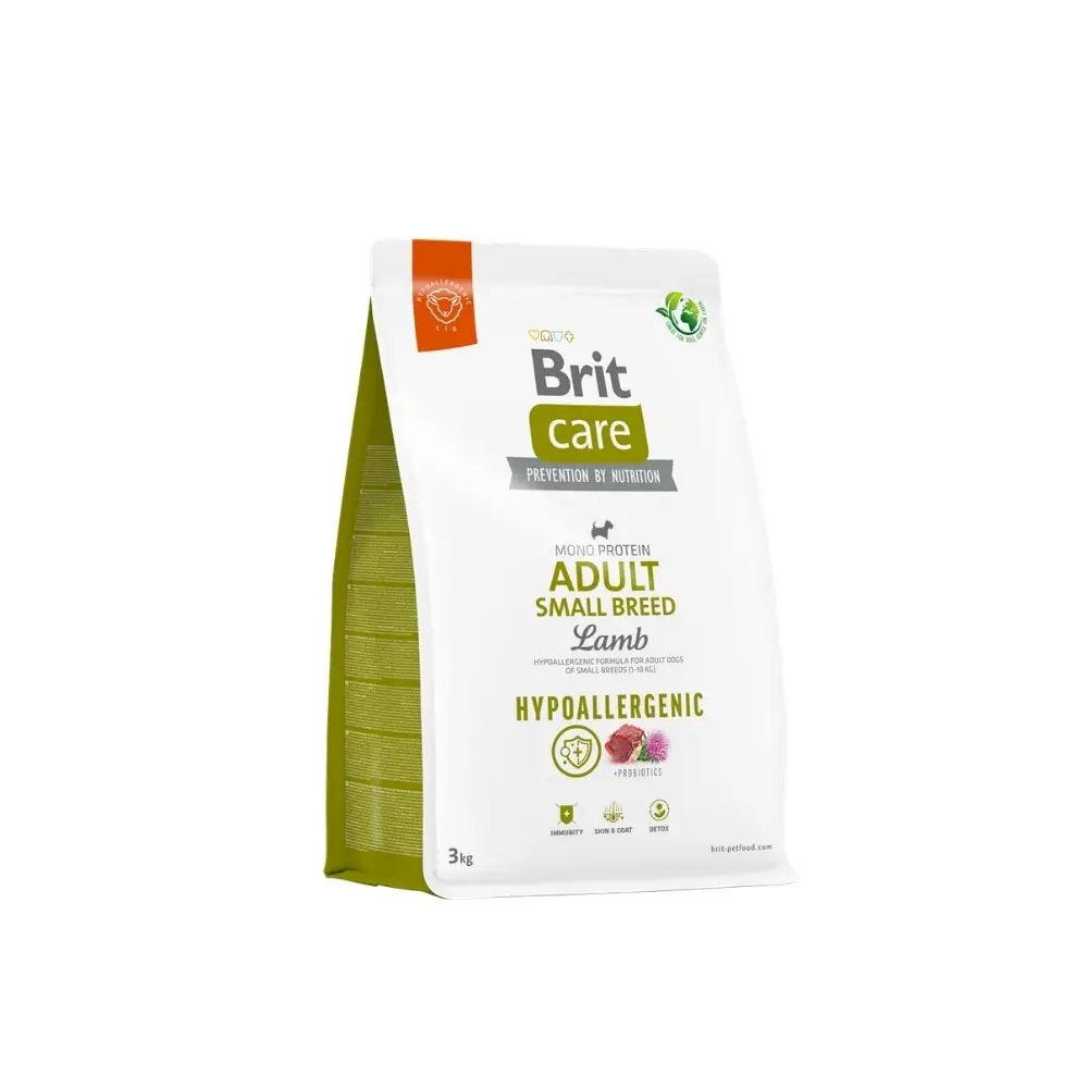Brit Care Küçük Irk - Yetişkin Köpekler İçin, Tek Proteinli, Hipoalerjenik, Kuzu Etli Kuru Mama 3 Kg