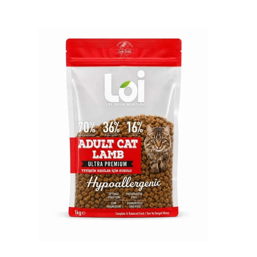 Loi Yetişkin Kuzu Etli Kuru Kedi Maması - 1 KG