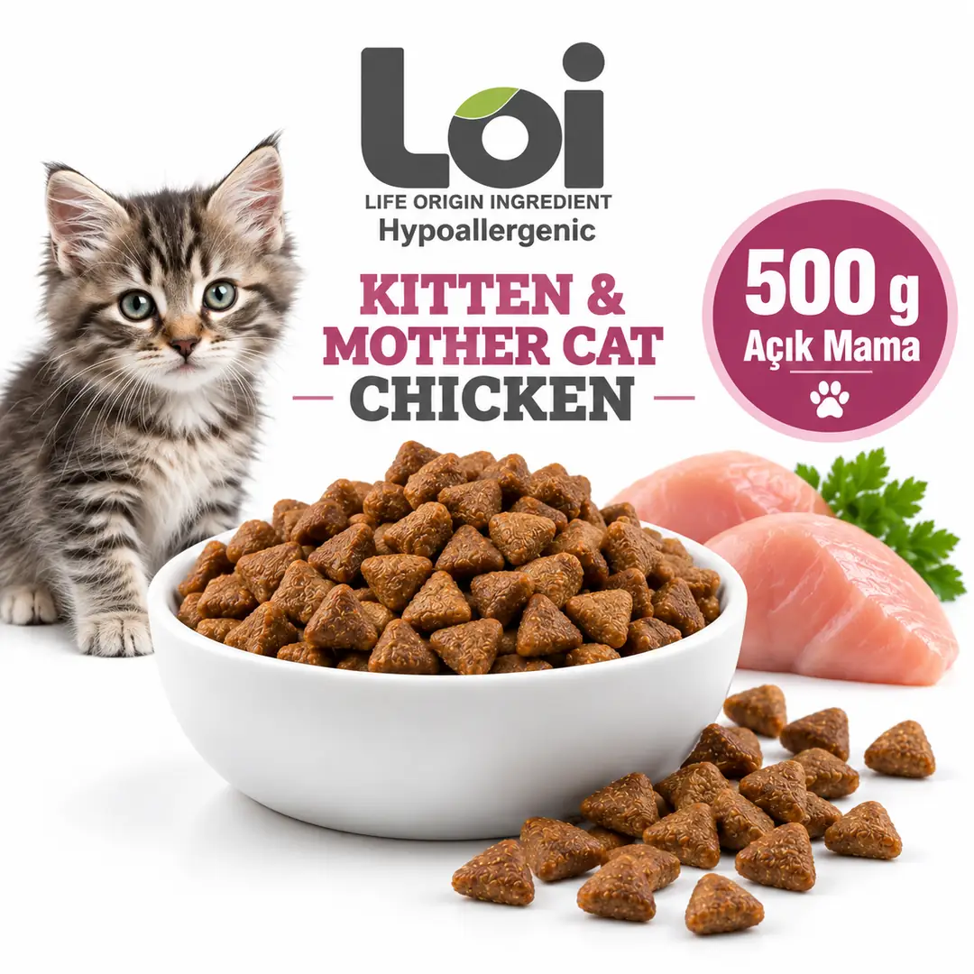 Loi Yavru Tavuklu Kuru Kedi Maması - 500 GR AÇIK