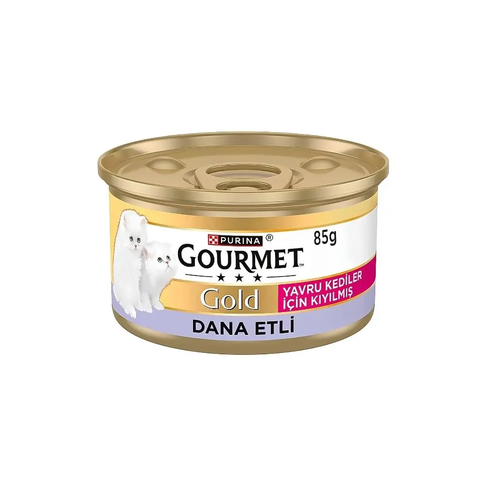 Gourmet Kitten Gold Kıyılmış Dana Etli Yavru Kedi Maması 85 Gr