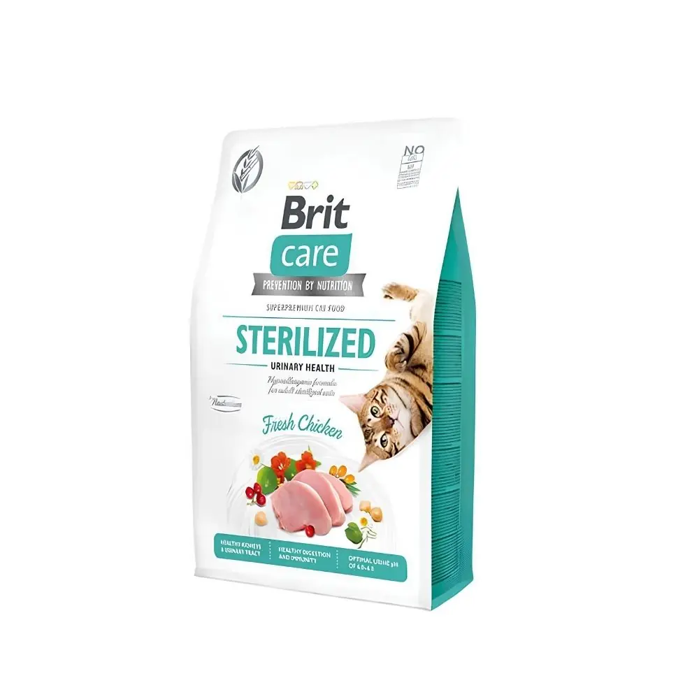 Brit Care Hipoalerjenik Üriner Sistem Sağlığı için Tavuklu Tahılsız Kısırlaştırılmış Kedi Maması 2 Kg