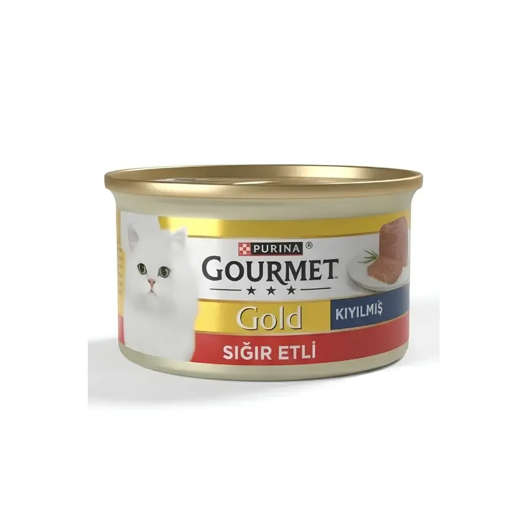 Gourmet Gold Kıyılmış Sığır Etli Konserve Kedi Maması 85 Gr