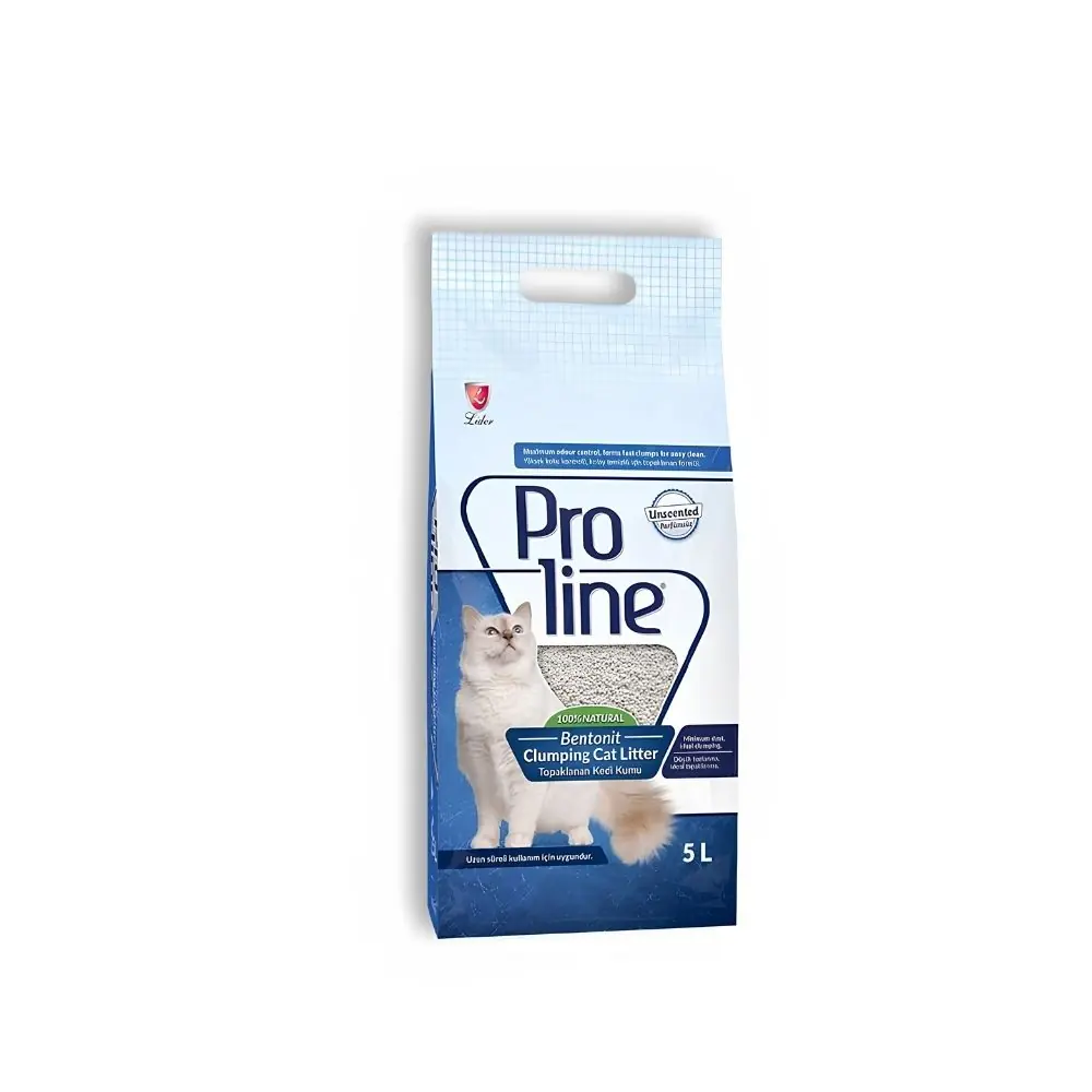 Proline Bentonit Doğal Kokusuz Kedi Kumu 5 Lt